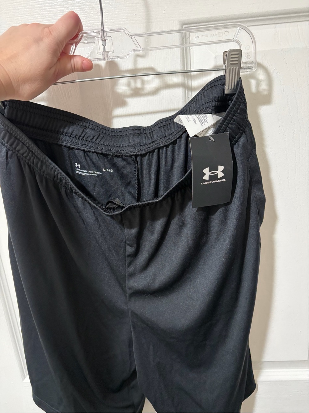 Under Armour Black Men’s Athletic Shorts with Subtle Logo - Picture 3 of 3